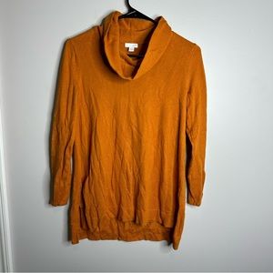 Women’s J. Jill Size XS Oversized‎ Orange Cowl Neck Sweater